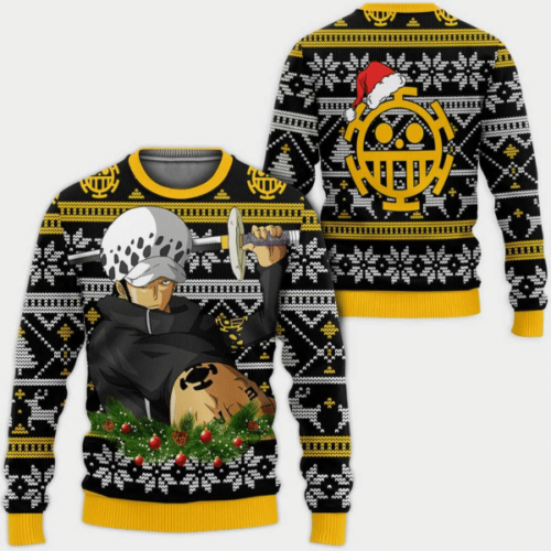 Unique Trafalgar D Water Law Ugly Sweater – Perfect One Piece Anime Gift for Fans