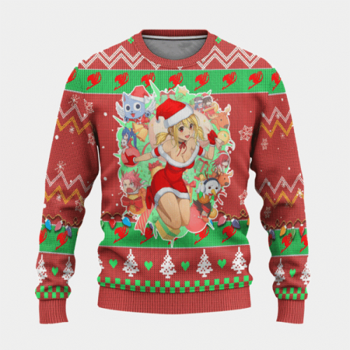 Fairy Tail Anime Christmas Sweater Gifts – Perfect for Fans of Fairy Tail Anime Ugly Sweater Fun!