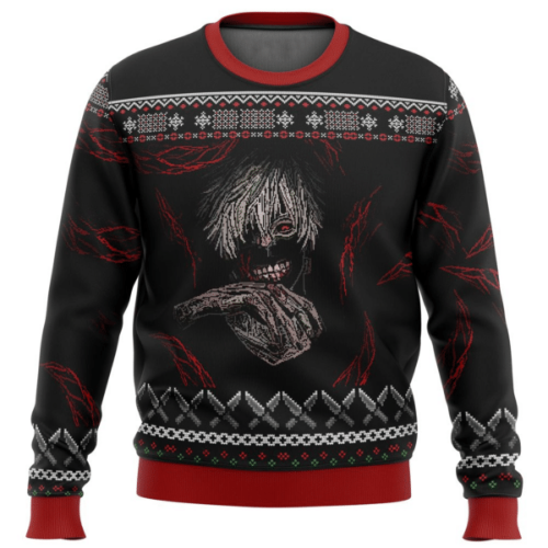 Tokyo Ghoul Ken Kaneki 8 Ugly Sweater Gifts: Perfect Anime Fan Ugly Sweater