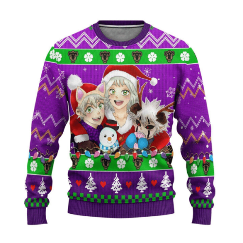 Shop Black Clover Anime Ugly Sweater Gifts – Perfect for Fans!