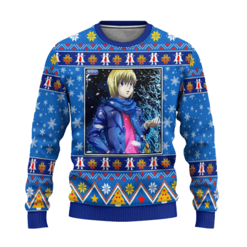 Get Festive with Hunter X Hunter Anime Kurapika Ugly Sweater – Perfect Gift for Fans!