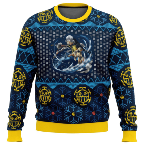 Unique Trafalgar D Water Law Ugly Sweater – Perfect One Piece Anime Gift