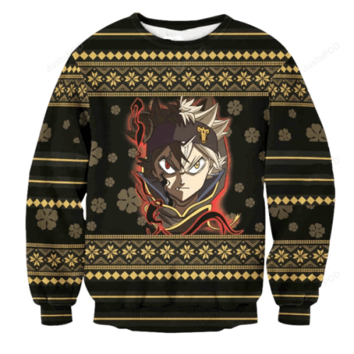 Unique Black Clover Anime Ugly Sweater Gifts – Perfect for Fans!