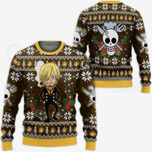 Get Stylish with One Piece Anime Sanji 21 Ugly Sweater – Perfect Gift for Fans! 601