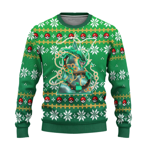 Pokemon Anime Rayquaza Ugly Sweater – 48 Gifts for Fans