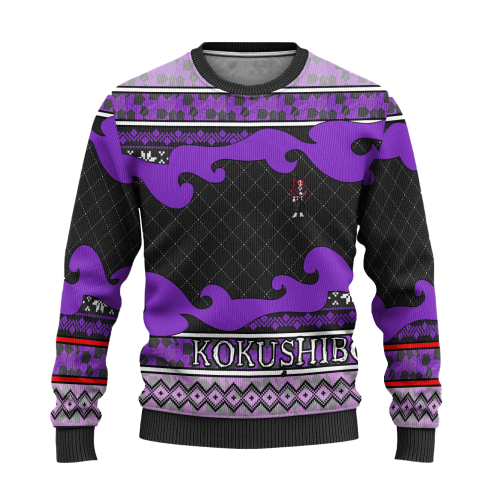 Demon Slayer Kokushibo Ugly Sweater – Perfect Anime Gift for Fans!