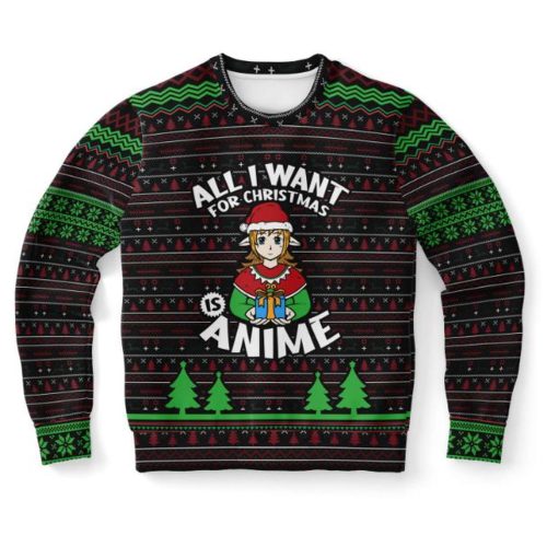 Get Festive with Anime Ugly Christmas Sweater Adult US2538