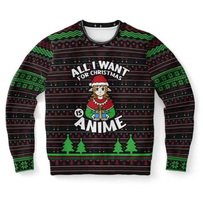 Get Festive with Anime Ugly Christmas Sweater Adult US2538
