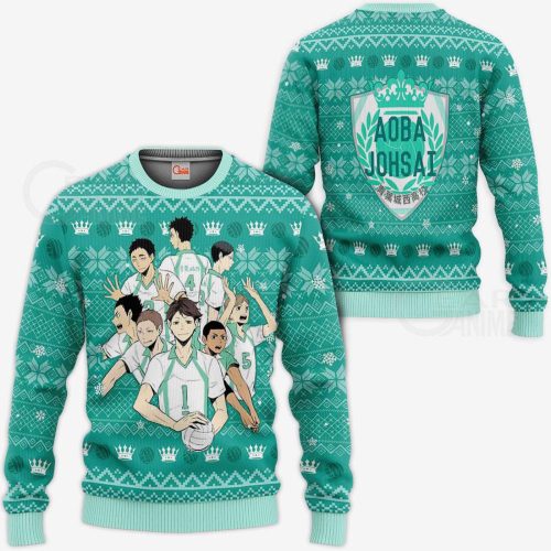 Aoba Johsai Haikyuu Anime Xmas Ugly Christmas Sweater – Festive All Over Print Sweatshirt