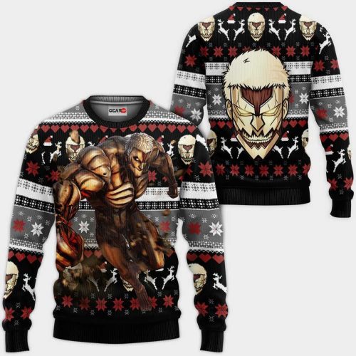 Armored Titan Anime Attack On Titan Ugly Christmas Sweater – All Over Print Sweatshirt