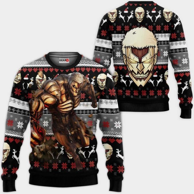 Armored Titan Anime Attack On Titan Ugly Christmas Sweater – All Over Print Sweatshirt