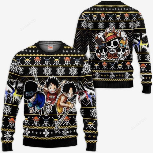 ASL Pirates Anime One Piece Ugly Christmas Sweater – Festive and Stylish Holiday Apparel