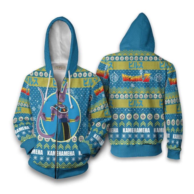 Beerus Dragon Ball Z Ugly Christmas Sweater