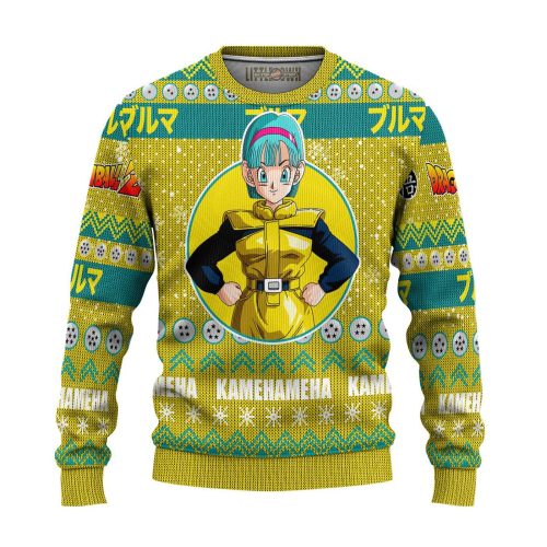 Bulma Anime Dragon Ball Z Ugly Christmas Sweater, All Over Print Sweatshirt