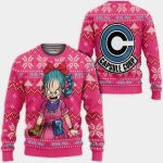 Bulma Ugly Christmas Sweater Anime Dragon Ball Xmas Gifts 1k88,Dragon Ball Anime Xmas Christmas Gift Fan