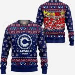 Capsule Corp Ugly Christmas Sweater Anime Dragon Ball Xmas 1k126 Gifts ,Dragon Ball Anime Xmas Christmas Gift Fan