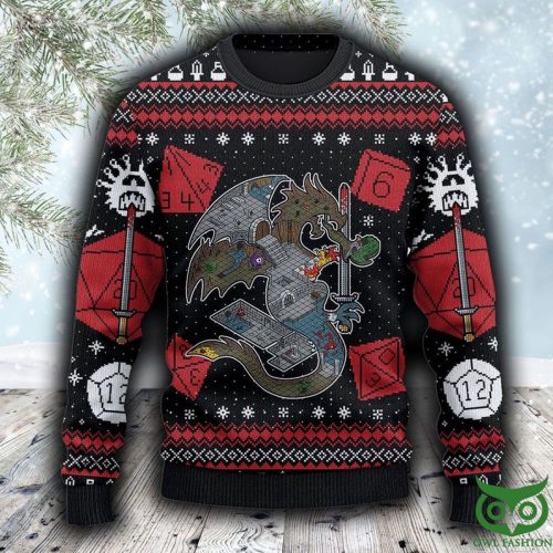 DnD Dungeons and Dragons Christmas Ugly Sweater