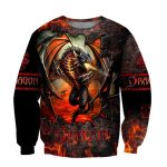 Dragon Fire 3D All Over Printed Clothes Ugly Sweater