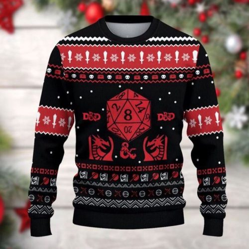 Dragon Ugly Christmas Sweater, Dnd Ugly Sweater Gift for Christmas