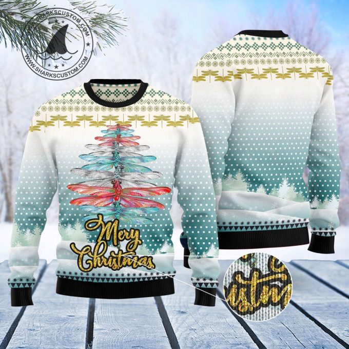 Dragonfly Color Christmas Tree T0911 Ugly Christmas Sweater –  Best Gift For Christmas, Noel Malalan – Christmas Signature