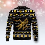 Dragonfly Sunflower  Ugly Christmas Sweater, Dragonfly Sunflower 3D All Over Printed Sweater