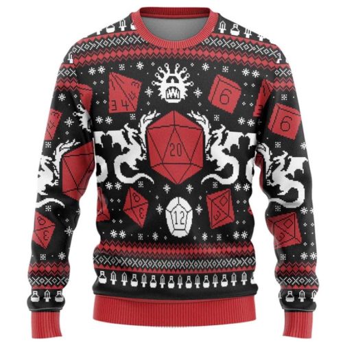Dungeons And Dragons Christmas Ugly Sweater
