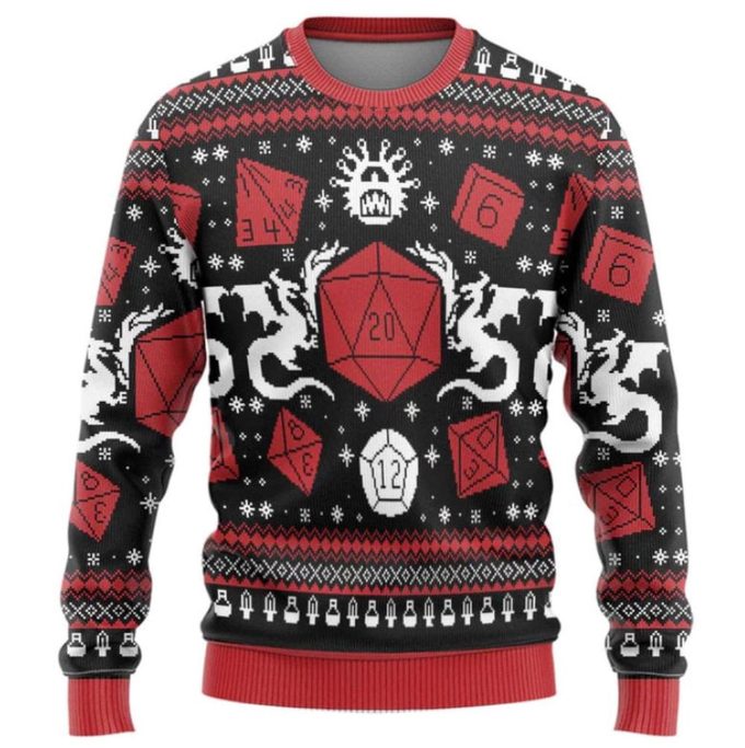 Dungeons And Dragons Christmas Ugly Sweater