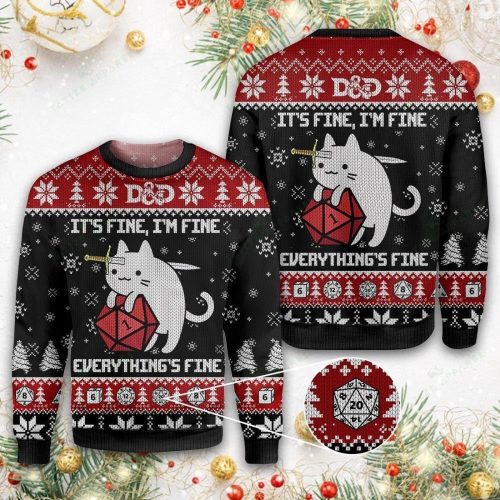 Dungeons & Dragons Ugly Christmas Sweater, Dungeons & Dragons 3D All Over Printed Sweater