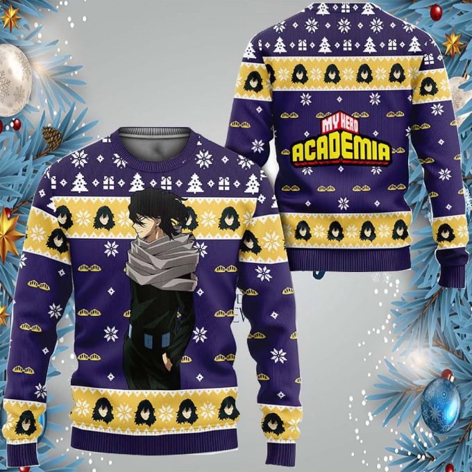 Get Festive with Eraser Head Anime Ugly Christmas Sweater – Perfect Holiday Gift!