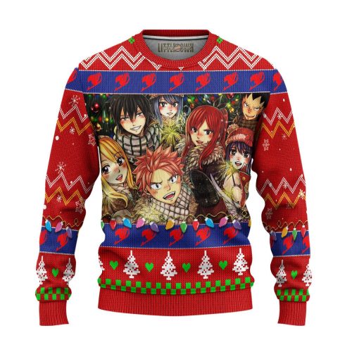 Fairy Tail Anime Ugly Christmas Sweater – Festive All Over Print Sweatshirt