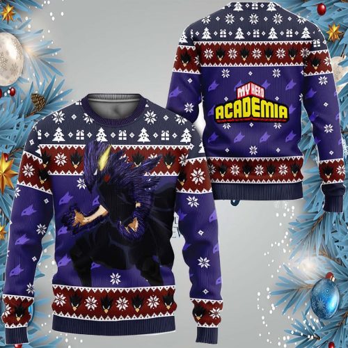 Fumikage Tokoyami Ugly Christmas Sweater: Anime-themed Festive Attire