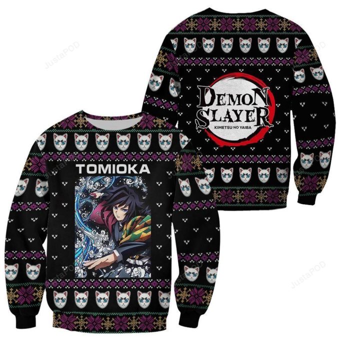 Giyu Tomioka Demon Slayer Ugly Christmas Sweater – Anime-inspired Festive Wear
