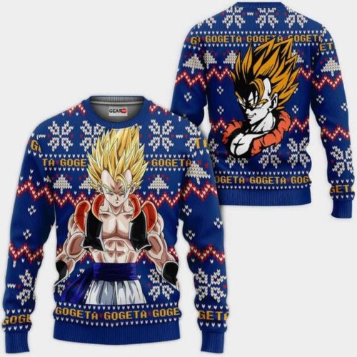 Gogeta Ugly Christmas Sweater Anime Dragon Ball Xmas Gifts 1k92,Dragon Ball Anime Xmas Christmas Gift Fan
