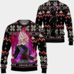 Goku Black Rose Ugly Christmas Sweater Anime Dragon Ball Xmas Gifts 1k112,Dragon Ball Anime Xmas Christmas Gift Fan