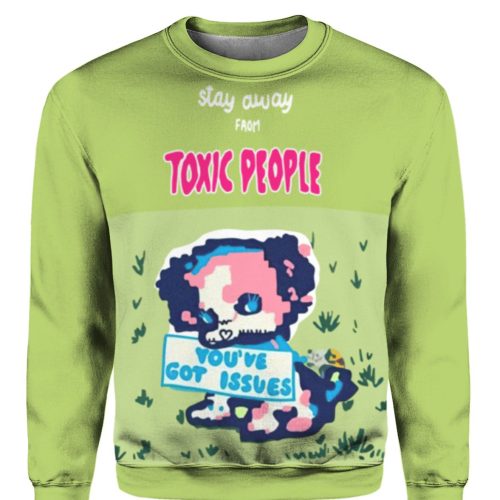 Harry Styles green stay away from toxic people Christmas sweater