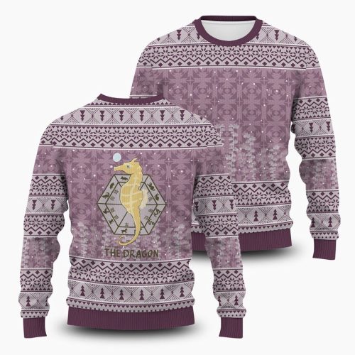 Hatori The Dragon Ugly Christmas Sweater, All Over Print Sweatshirt
