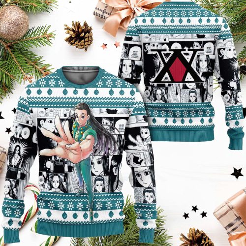 HxH Illumi Zoldyck Anime Ugly Christmas Sweater – Festive & Unique Holiday Apparel