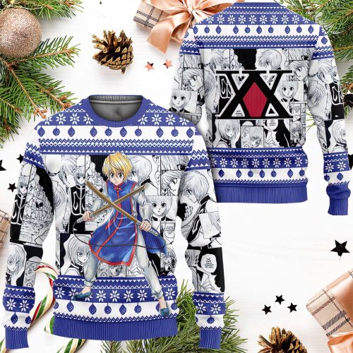 Hxh Kurapika Anime Ugly Christmas Sweater: Festive & Stylish Holiday Attire