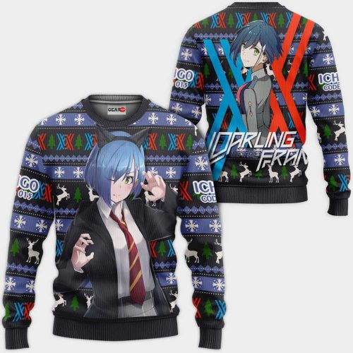 Ichigo Code 015 Anime Darling In The Franxx Ugly Christmas Sweater – All Over Print Sweatshirt
