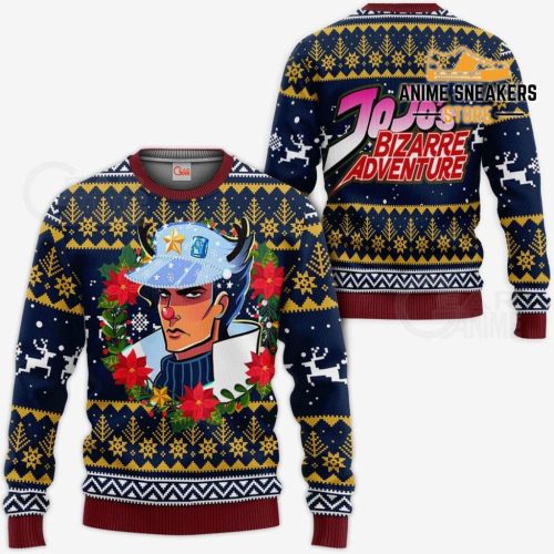 Jotaro Kujo JoJo s Bizarre Adventure Ugly Christmas Sweater – All Over Print Sweatshirt
