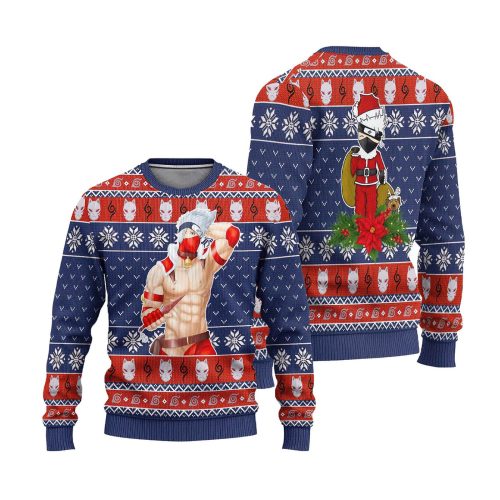 Kakashi Hatake Anime Ugly Christmas Sweater: Festive & Fun Naruto Merchandise