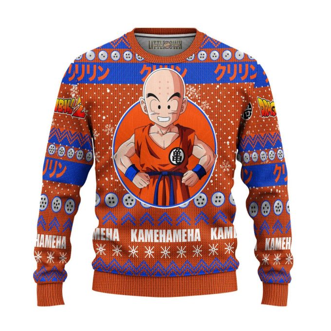 Krillin Dragon Ball Z For Unisex Ugly Christmas Sweater, All Over Print Sweatshirt