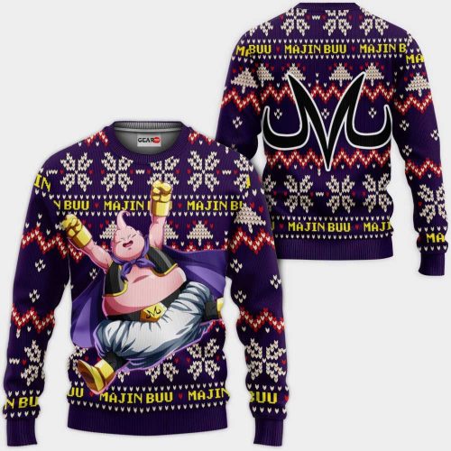 Majin Buu Fat Dragon Ball Ugly Christmas Sweater, All Over Print Sweatshirt