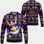 Majin Buu Fat Ugly Christmas Sweater Anime Dragon Ball Xmas Gifts 1k95,Dragon Ball Anime Xmas Christmas Gift Fan