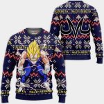 Majin Vegeta Blue Ugly Christmas Sweater Anime Dragon Ball Xmas Gifts 1k107,Dragon Ball Anime Xmas Christmas Gift Fan