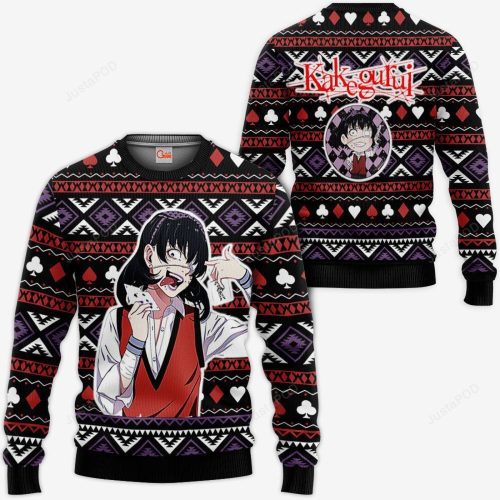 Get Festive with Midari Ikishima Anime Kakegurui Ugly Christmas Sweater – Limited Edition!