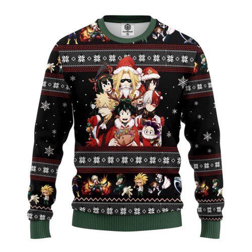 My Hero Academia Ugly Christmas Sweater – All Over Print Sweatshirt