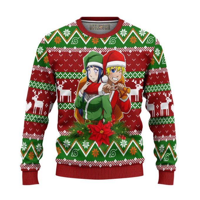 Naruto X Hinata Ugly Christmas Sweater – Anime All Over Print Sweatshirt