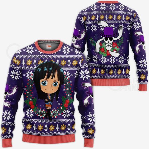 Nico Robin Ugly Christmas Sweater – One Piece Anime All Over Print Sweatshirt