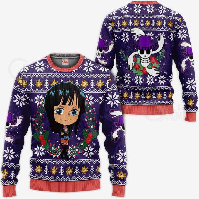 Nico Robin Ugly Christmas Sweater – One Piece Anime All Over Print Sweatshirt